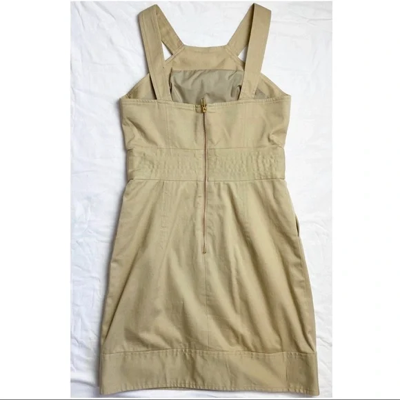 MILLY Jumper Dress Wooden button canvas military